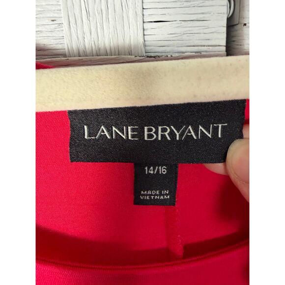 Lane Bryant women’s mini dress knit travel bell sleeve ruffle feminine plus Sz￼ - Picture 4 of 11